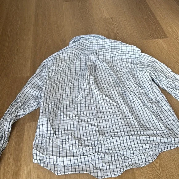 Nautica Men's White and Blue Plaid Shirt - Picture 5 of 6